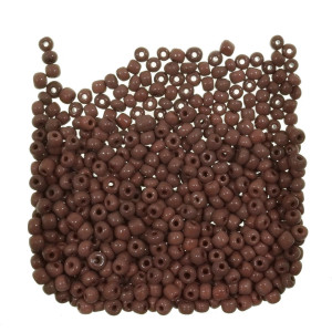Margele nisip rotunde maro lucios 4mm 60g
