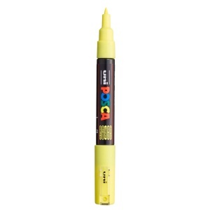 Marker vopsea pe baza de apa varf 0,7mm Uni Posca pc-1m m1266 galben soare