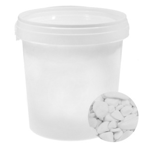 Marmura decorativa rotunjita Thassos alba 10-20mm 1,3kg