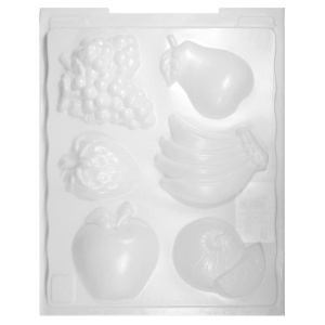 Matrita plastic 6 fructe 21x26,5cm Creart FGAB0010 alb