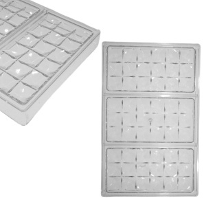 Matrita plastic dur tablete de ciocolata cu varf 27,3x17,2cm 3/set T05271 - Img 2