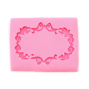 Matrita silicon dreptunghiulara rama decor 8x6,3x1cm 825231 roz