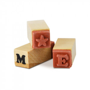 Mini stampile alfabet 1x1x2,4cm 28/set Meyco 65101 - Img 2