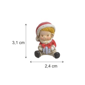 Miniatura baiat cu cadou din rasina 3,1x2,4cm Canea 270CAN103TA_MIX - Img 2