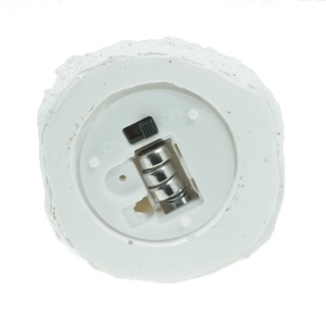 Miniatura castel din plastic maro/alb cu led 5,5x5,5x7,7cm - Img 3
