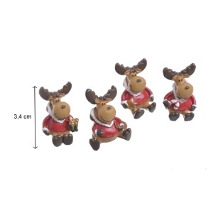 Miniatura ren din rasina 3,4x3,2x3cm 4/cutie RD1B-2498 - Img 2
