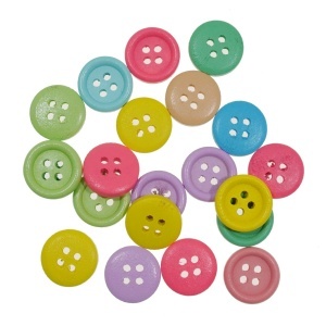 Nasture lemn 4 gauri culori diverse 1,5cm 20/set 121369
