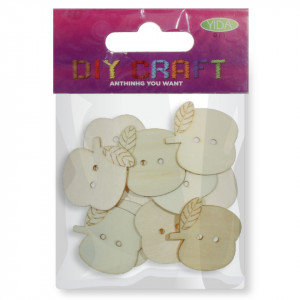Nasture lemn natur mar 4,5cm 12/set Colorarte a535