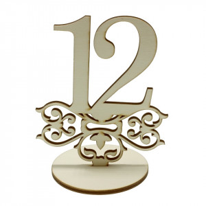 Numar indicator cu suport placaj decorativ M2 -12- 14cm