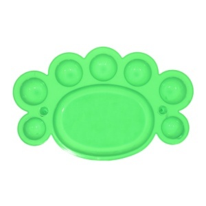 Paleta pictura plastic verde 8 compartimente 16x10cm
