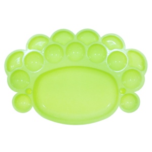 Paleta pictura plastic verde neon 16 compartimente 20,5x14cm