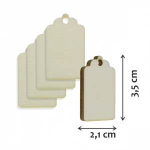 Pandantiv placaj natur model dreptunghiular dantelat cu gaura 5/set - Img 2