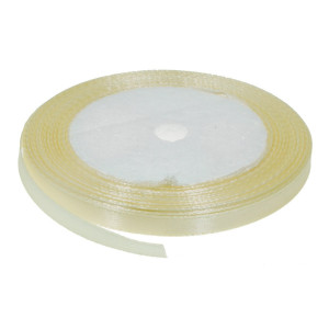 Panglica satinata crem 6mm x 21m/rola