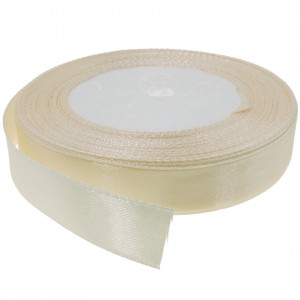 Panglica satinata crem mediu 15mm x 21m/rola