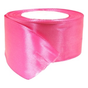 Panglica satinata roz cyclam neon 40mm x 21m/rola