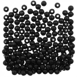 Perla plastic neagra 6mm 20g