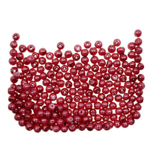 Perla sticla rotunda rosu carmin 3,5x4,5mm 18g