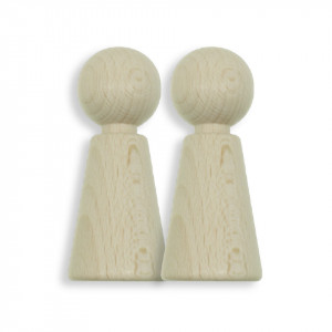 Pion lemn 3,7x1,5cm 2/set Meyco 36080 - Img 1