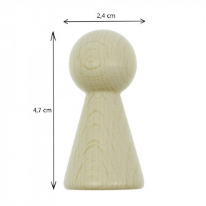 Pion lemn 4,7x2,4cm 2/set Meyco 36081 - Img 3