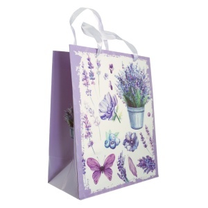 Punga cadou model lavanda si fluture 18x23x10cm 351120
