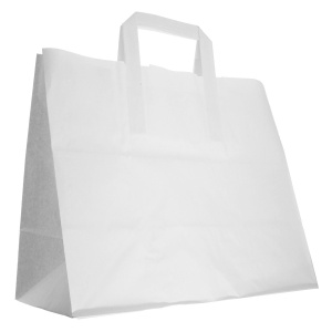 Punga hartie alba maner indoit 32x16x27cm Colorarte P3524
