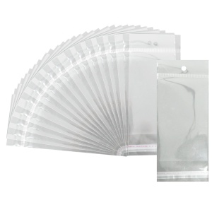 Punga transparenta 30 microni cu clapeta adeziva si agatatoare 6x9/14cm 95/set +/-5buc