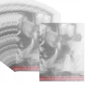 Punga transparenta cu clapeta adeziva 34x50/54cm 50/set