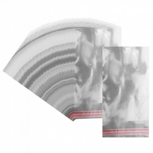 Punga transparenta cu clapeta adeziva 6,5x10/13cm 100/set