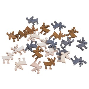 Ren placaj vopsit maro/gri/crem 2x2cm 36/set Canea 253CAN720682_B3