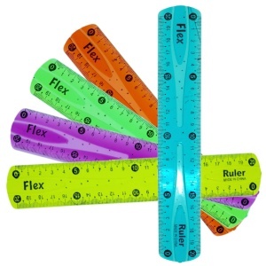 Rigla plastic flexibila culori diverse 20cm Flex