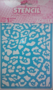 Sablon plastic pete leopard 15x21cm Acrilex 30002