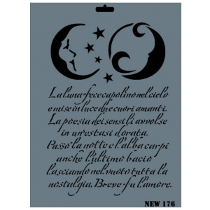 Sablon plastic Povestea Lunii 25x35cm Rich NEW 176