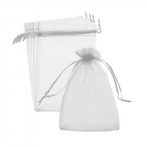 Saculet organza 7x7/9cm 5/set - Img 2