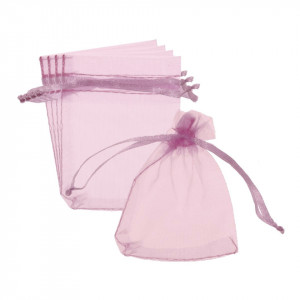 Saculet organza 8,5x9/11,5cm 5/set - Img 3