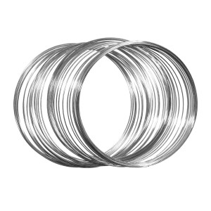 Sarma memorie pentru bratara argintiu inchis 6,5cm 50 spire (22 grame)