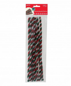 Sarma plusata 8mm x 30cm 10/set Daco alb/rosu/verde AD172