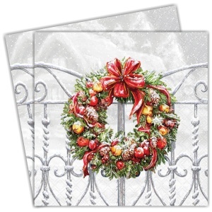 Servetel Coronita festiva de Craciun 33x33cm 2/set 33320030