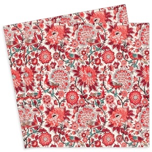 Servetel Flori si pauni rosu 33x33cm 2/set 1333101