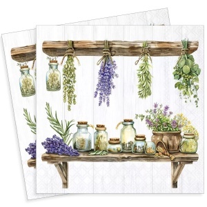 Servetel Ierburi si borcane cu mirodenii 33x33cm 2/set 13320655