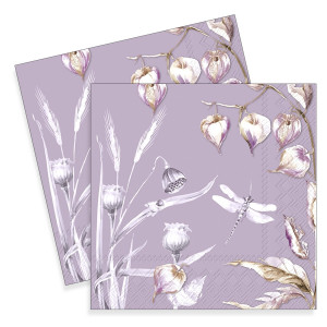 Servetel Noodin violet 33x33cm 2/set L1014180