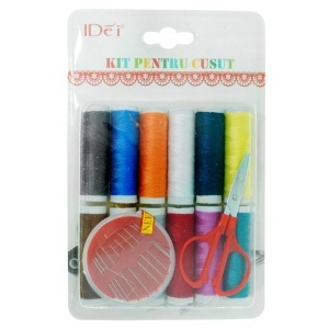 Set accesorii pentru cusut 12 ate + ace + foarfeca 030551