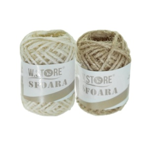 Sfoara iuta 1,5mm x 10m/rola 2/set maro/bej 041550