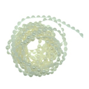 Sir jumatati perla plastic crem inchis 6mm x 3m