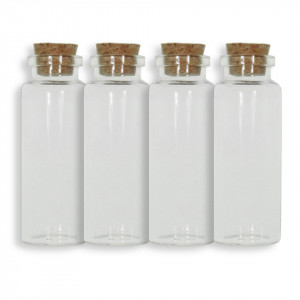 Sticluta cu dop pluta 15ml 6x2,2cm 4/set