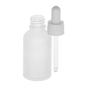 Sticluta semi-opac capac cu pipeta sticla 30ml - Img 2