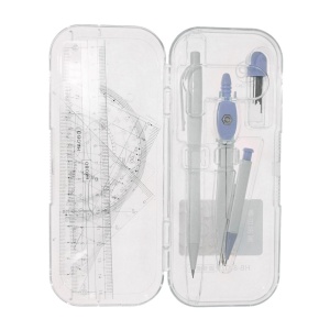 Trusa geometrie 7 piese/set mina 0,7mm HB-8407 Hongbo mov - Img 3