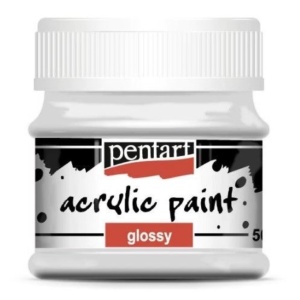 Vopsea acrilica lucioasa 50ml Pentart alb 1169