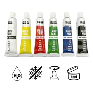Vopsea textile 6/set 16ml Pentart 45122 - Img 2