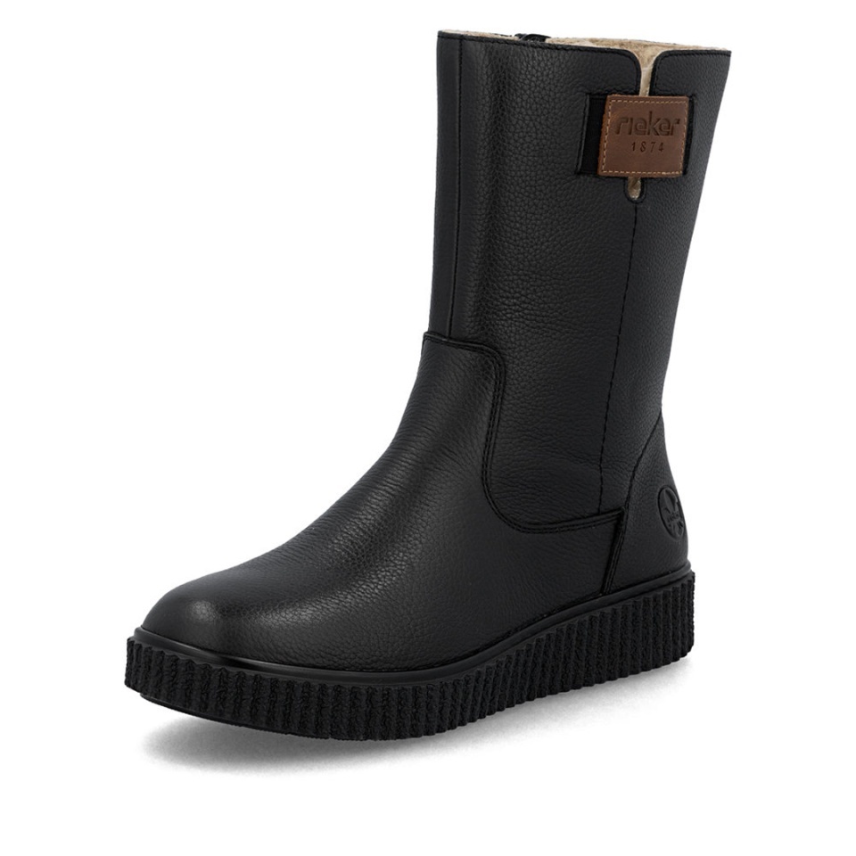 Cizme Rieker, model Y4355, imblanite, culoare neagra