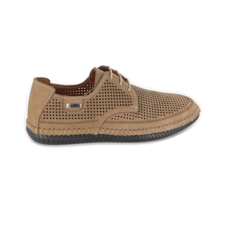 Pantofi Goretti, model 177, talpa flexibila, culoare bej - Img 3